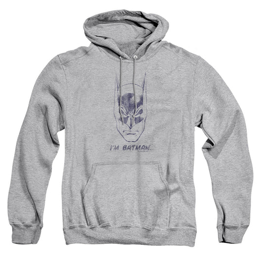 Batman Im Batman Mens Hoodie Athletic Heather Officially Licensed