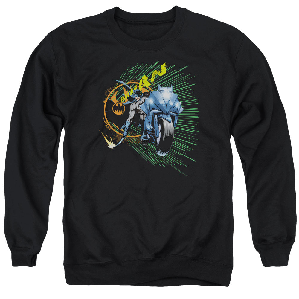Batman Batcycle Mens Crewneck Sweatshirt Black