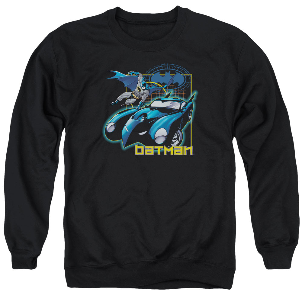 Batman Nice Wheels Mens Crewneck Sweatshirt Black