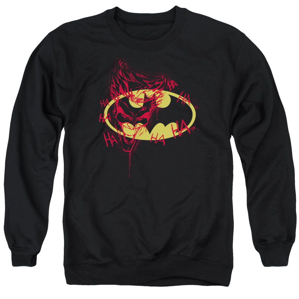 Batman Joker Graffiti Mens Crewneck Sweatshirt Black