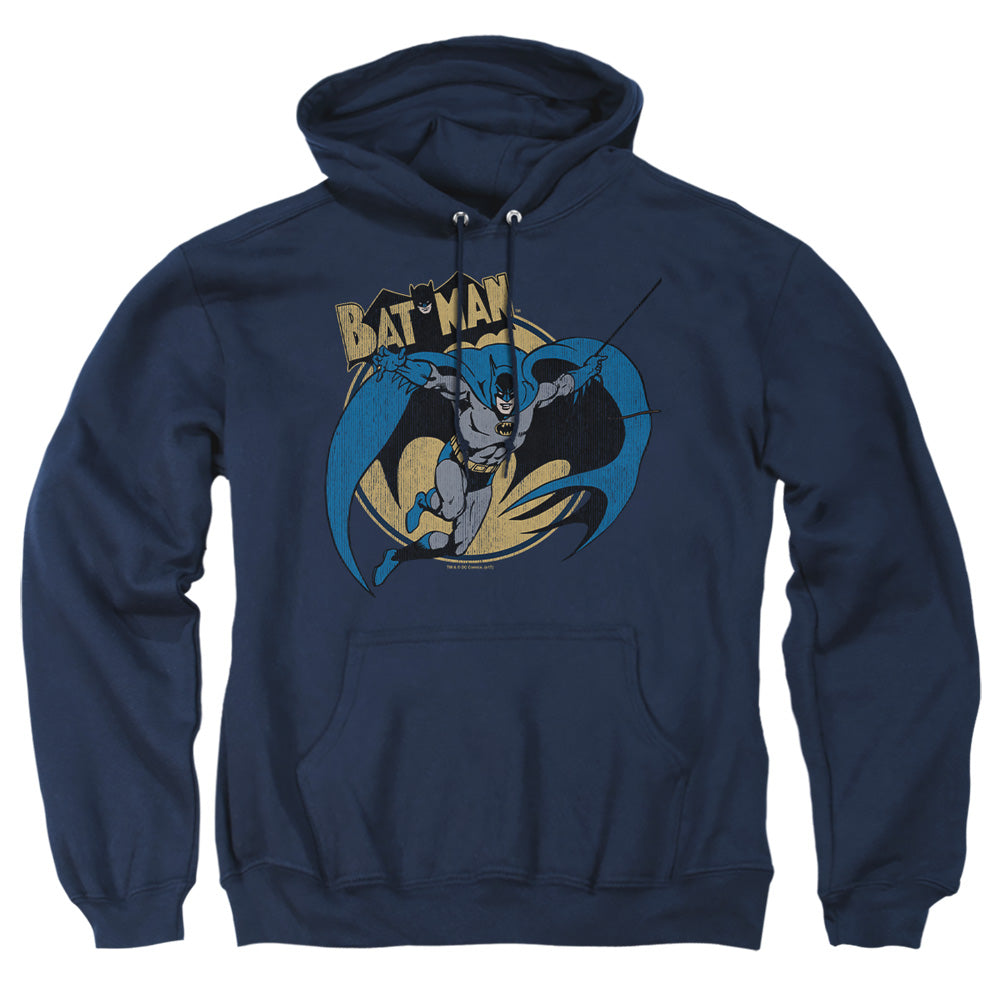 Batman Through The Night Mens Hoodie Navy Officially Licensed