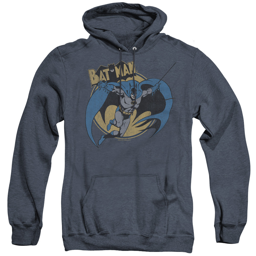 Batman Through The Night Heather Mens Hoodie Navy Blue Officially Licensed