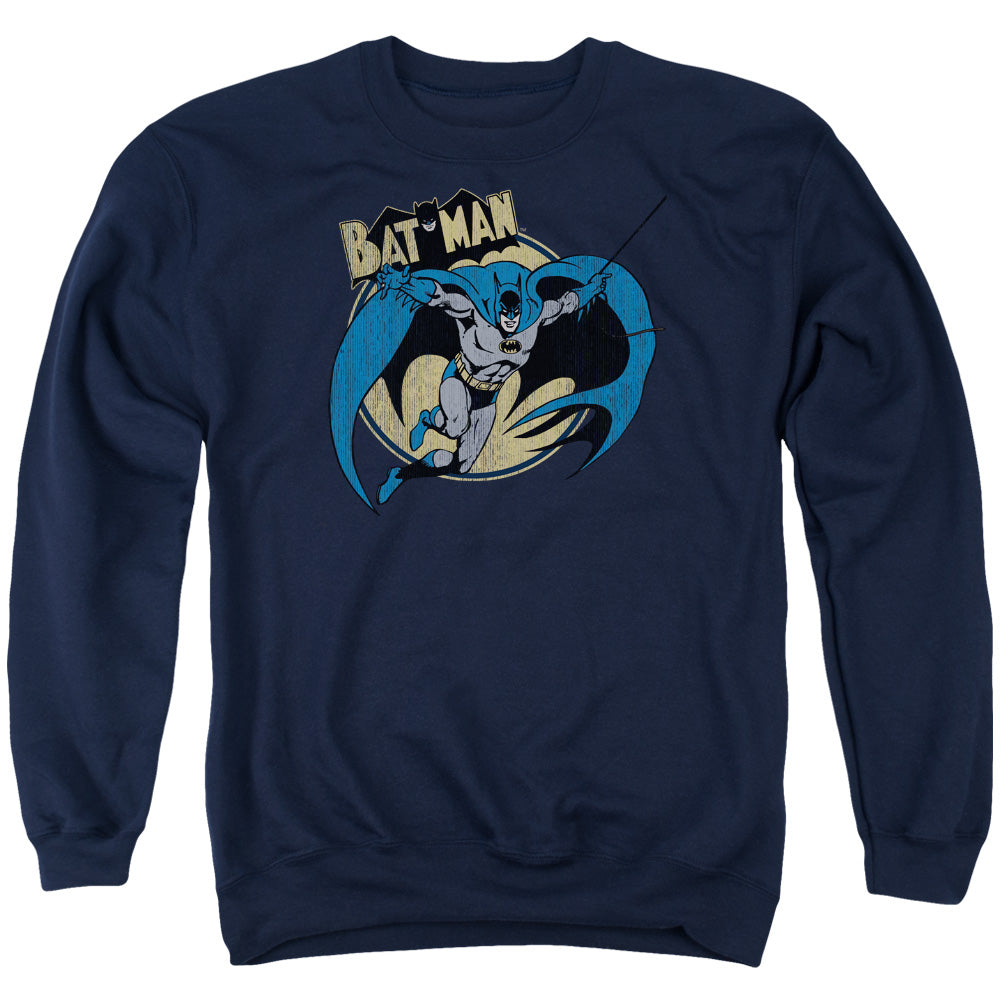 Batman Through The Night Mens Crewneck Sweatshirt Navy