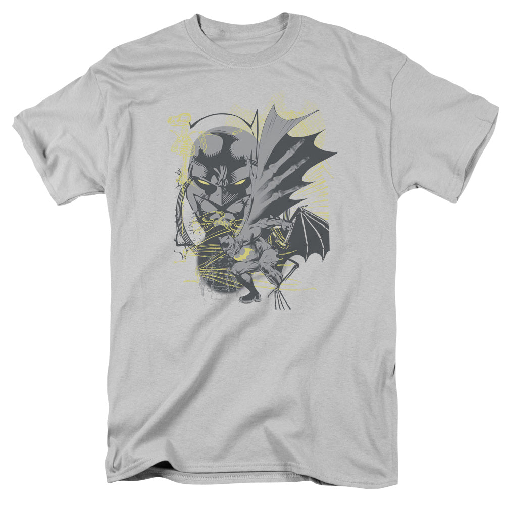 Batman Symbiotic Mens T Shirt Silver Officially Licensed