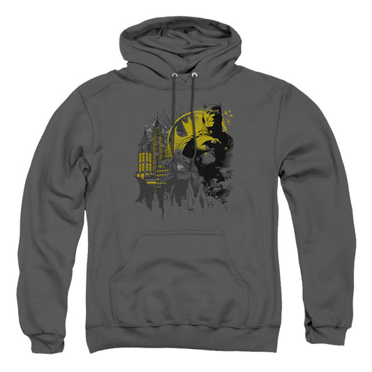 Batman The Dark City Mens Hoodie Charcoal Officially Licensed