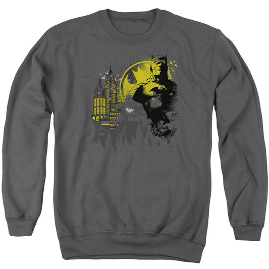 Batman The Dark City Mens Crewneck Sweatshirt Charcoal