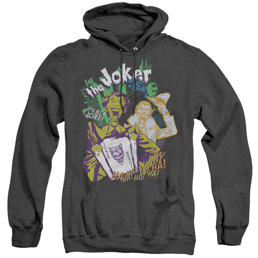 Batman Its All A Joke Heather Mens Hoodie Black Officially Licensed