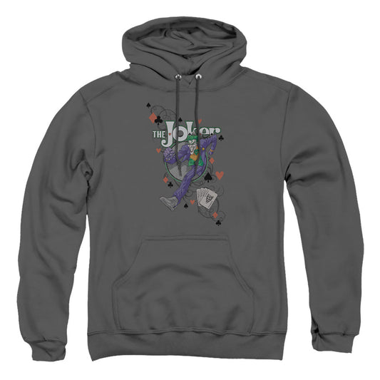 Batman Always A Joker Mens Hoodie Charcoal Officially Licensed
