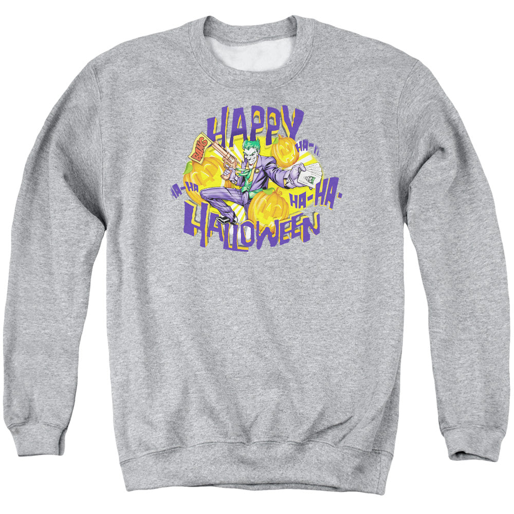 Batman Ha Ha Halloween Mens Crewneck Sweatshirt Athletic Heather