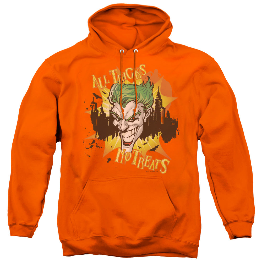 Batman All Tricks No Treats Mens Hoodie Orange Officially Licensed