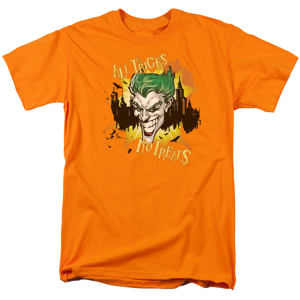 Batman All Tricks No Treats Mens T Shirt Orange Officially Licensed