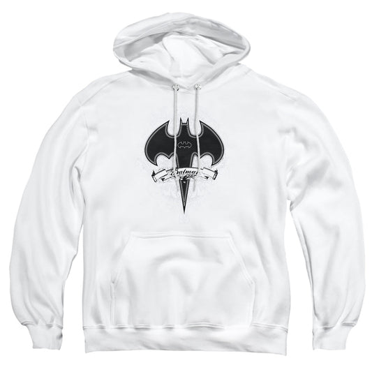 Batman Gothic Gotham Mens Hoodie White Officially Licensed