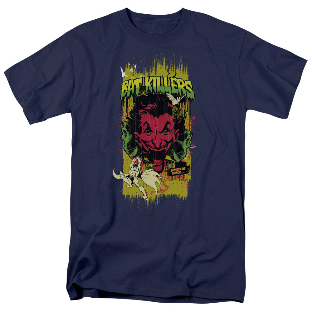 Batman Bat Killers 2 Mens T Shirt Navy Officially Licensed