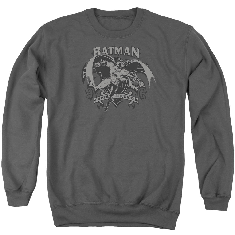 Batman Crusade Mens Crewneck Sweatshirt Charcoal