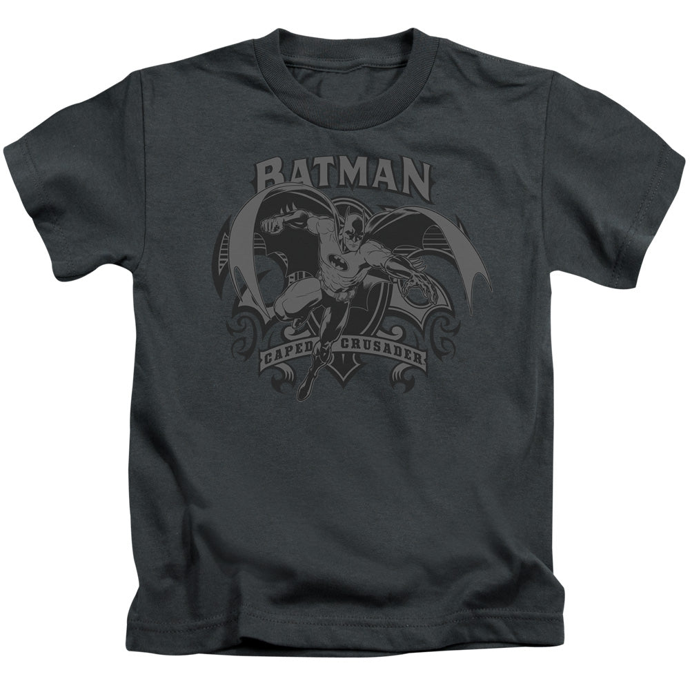 Batman Crusade Juvenile Kids Youth T Shirt Charcoal Officially Licensed