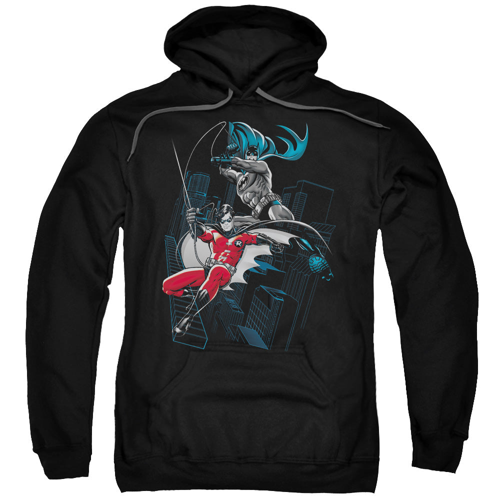 Batman Black And White Mens Hoodie Black Officially Licensed