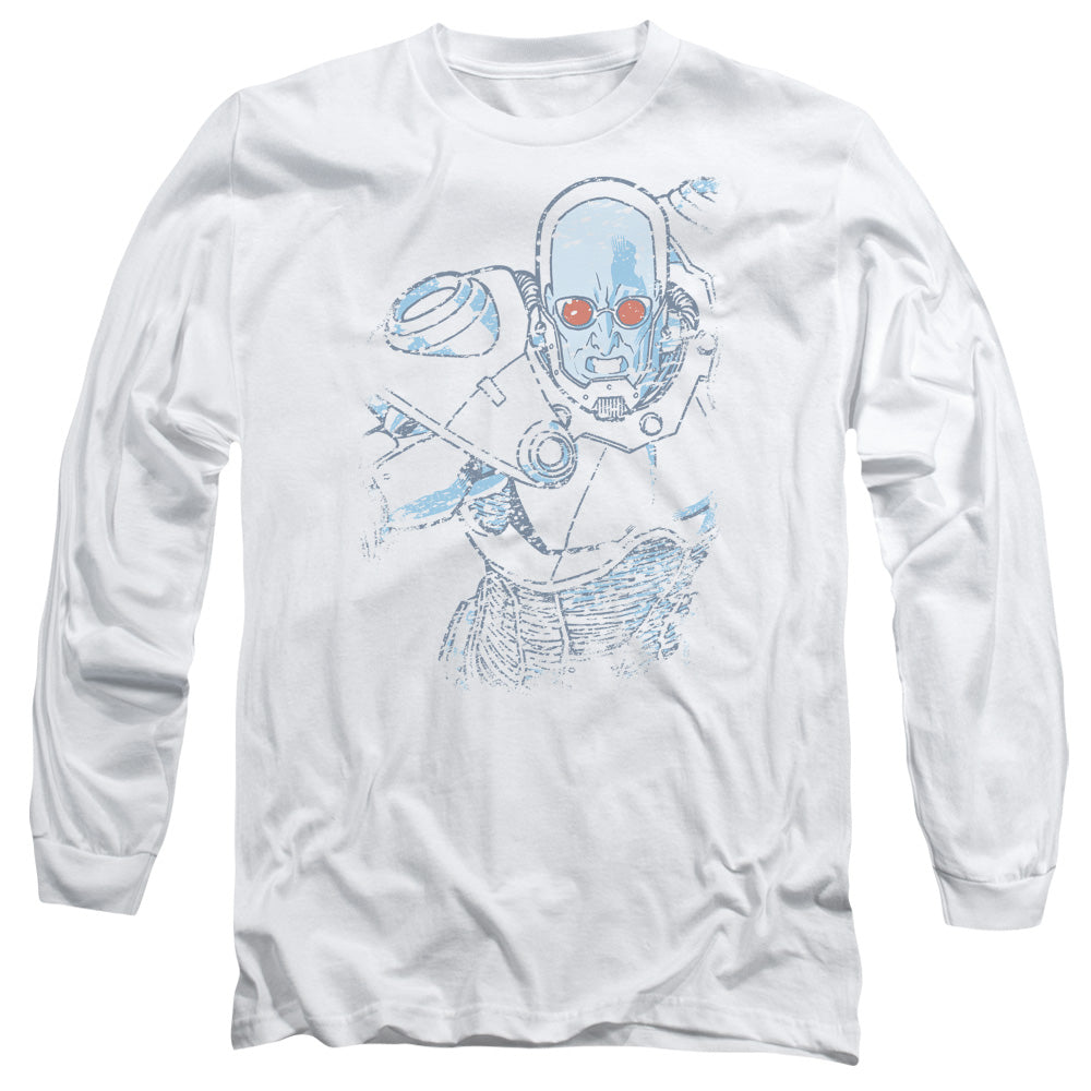 Batman Snowblind Freeze Mens Long Sleeve Shirt White Officially Licensed