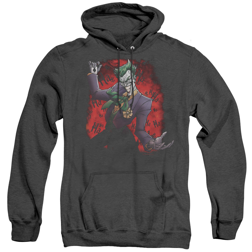 Batman Jokers Ave Heather Mens Hoodie Black Officially Licensed