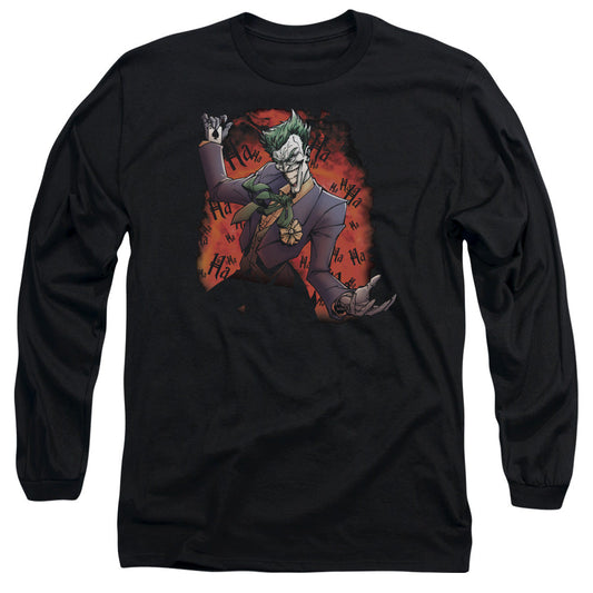 Batman Jokers Ave Mens Long Sleeve Shirt Black Officially Licensed