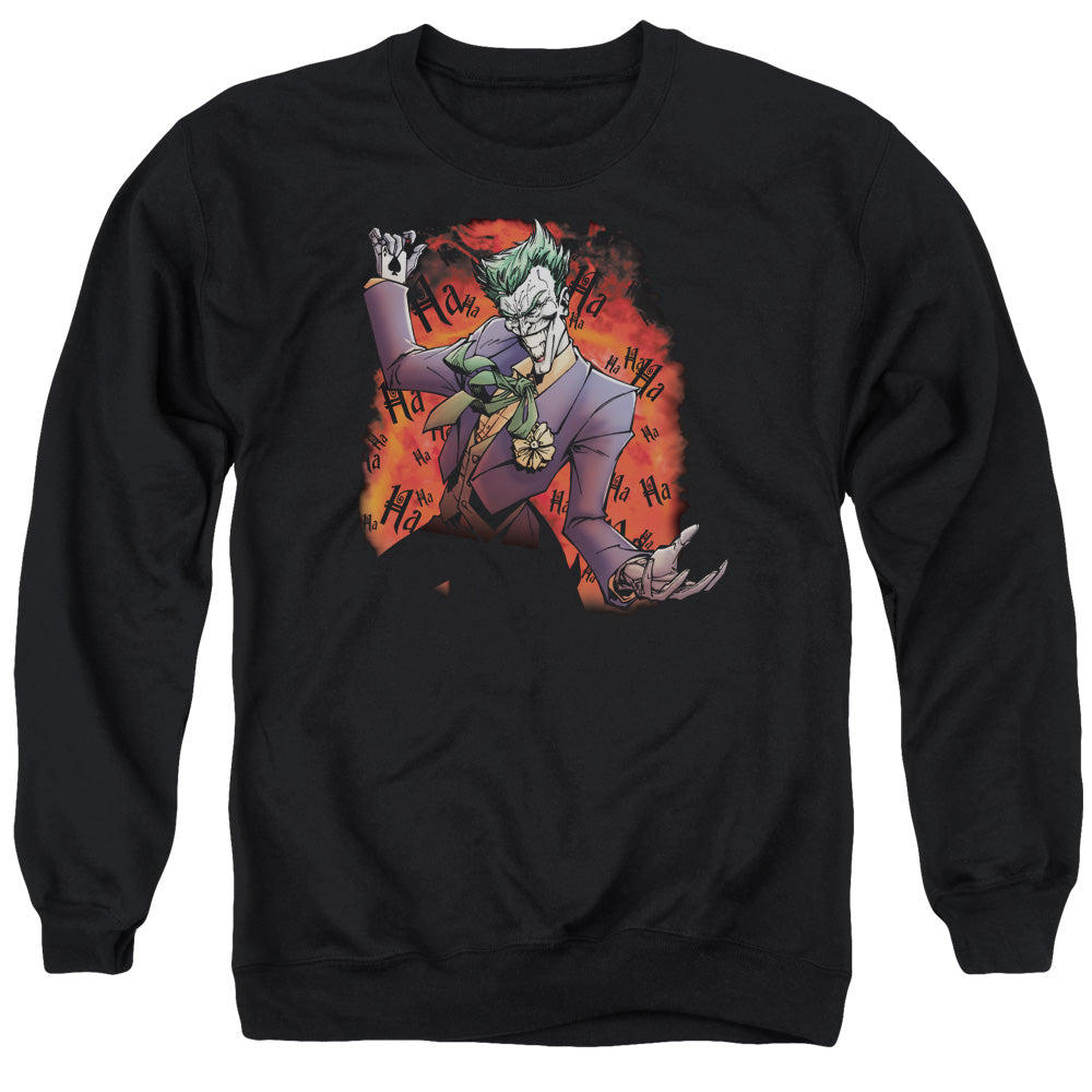 Batman Joker's Ave Mens Crewneck Sweatshirt Black Officially Licensed