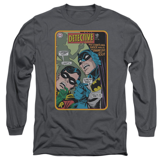 Batman Detective #380 Mens Long Sleeve Shirt Charcoal Officially Licensed