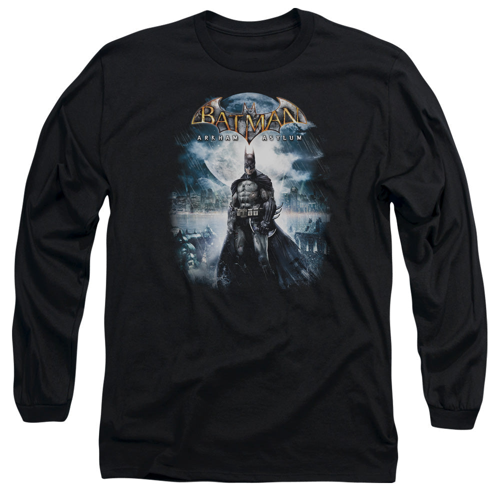 Batman Aa Game Cover Mens Long Sleeve Shirt Black Officially Licensed