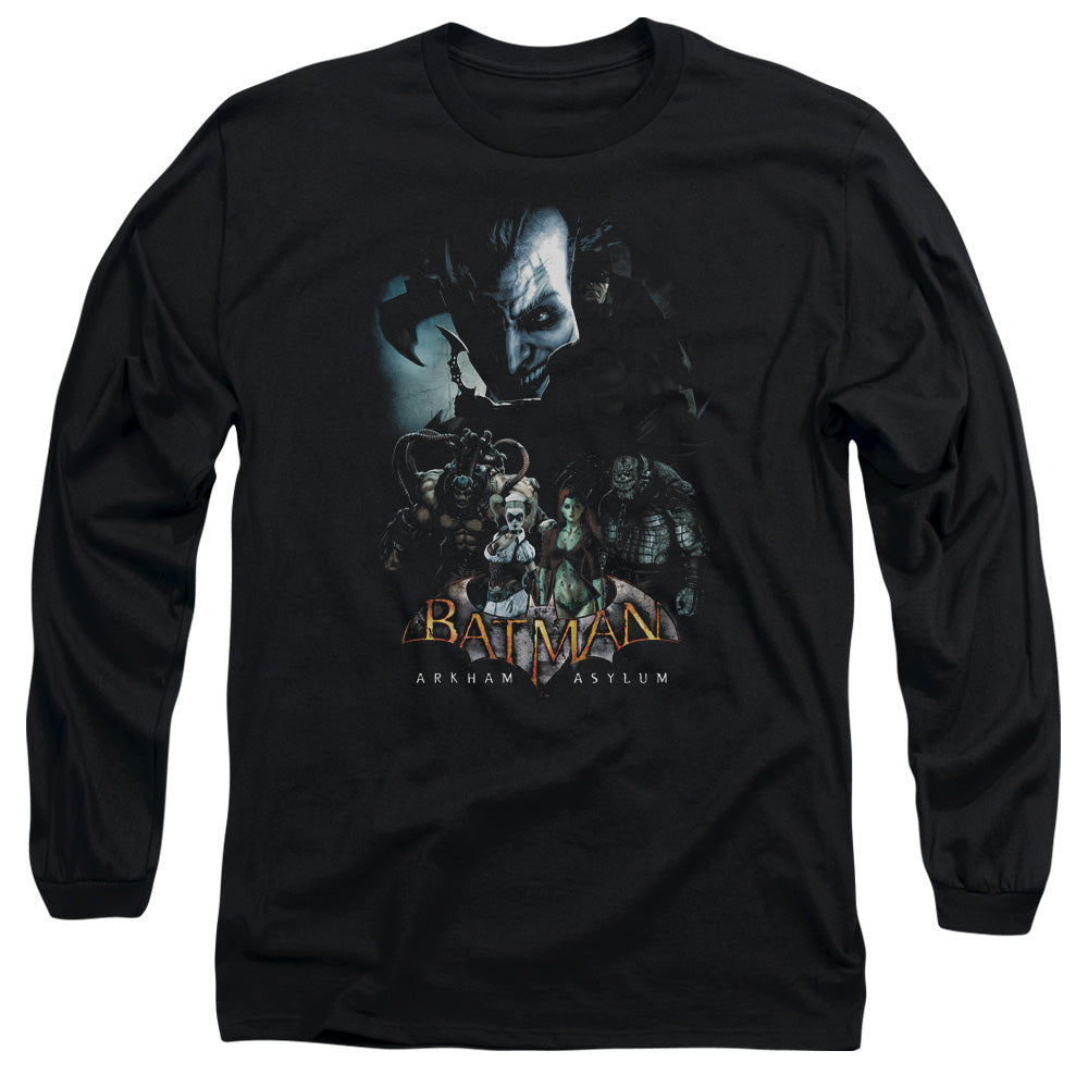 Batman Aa Five Against One Mens Long Sleeve Shirt Black Officially Licensed