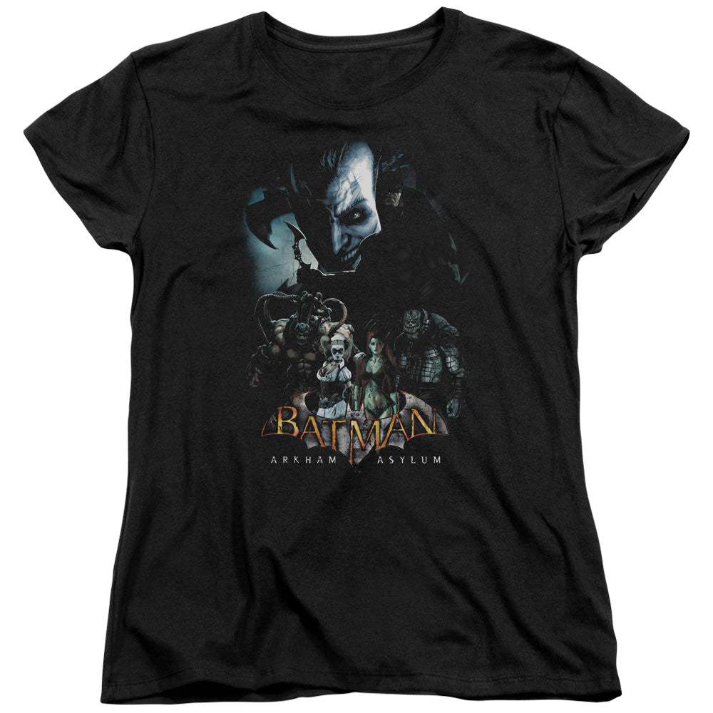 Batman Aa Five Against One Womens T Shirt Black Officially Licensed