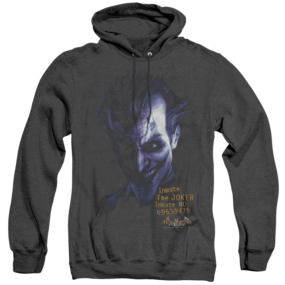 Batman Aa Arkham Joker Heather Mens Hoodie Black Officially Licensed