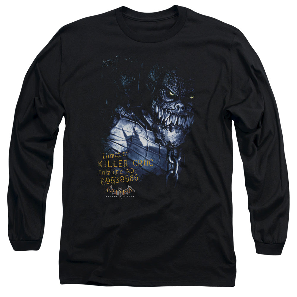 Batman Aa Arkham Killer Croc Mens Long Sleeve Shirt Black Officially Licensed