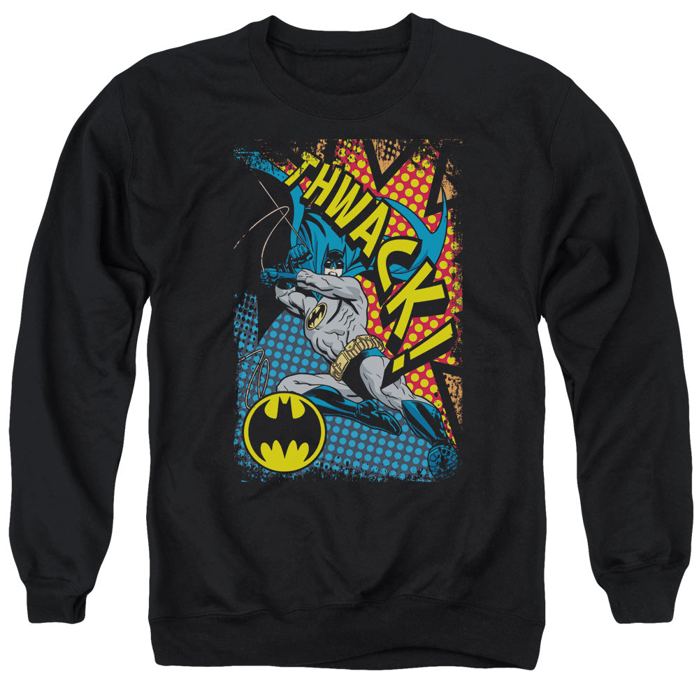 Batman Thwack Mens Crewneck Sweatshirt Black