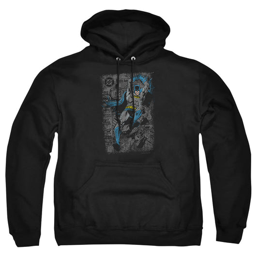 Batman Detective #487 Distress Mens Hoodie Black Officially Licensed