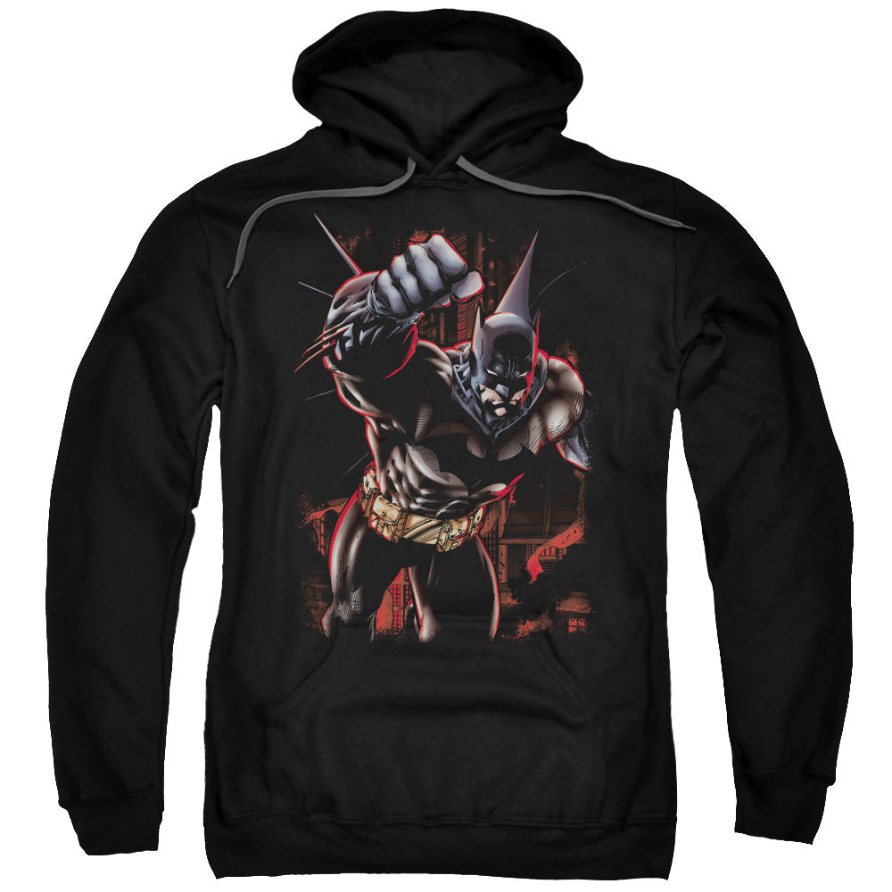 Batman Crimson Knight Mens Hoodie Black Officially Licensed