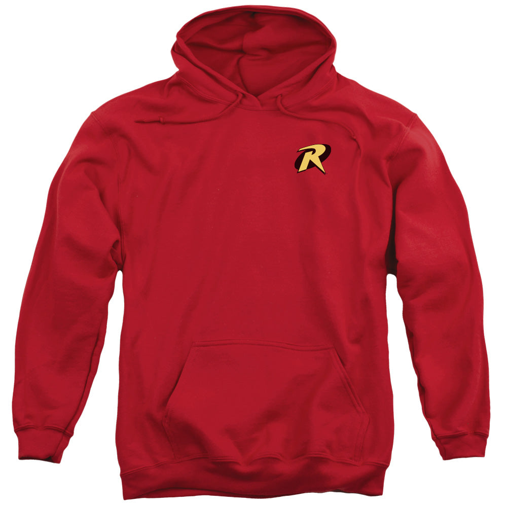 Batman Robin Logo Mens Hoodie Red Officially Licensed
