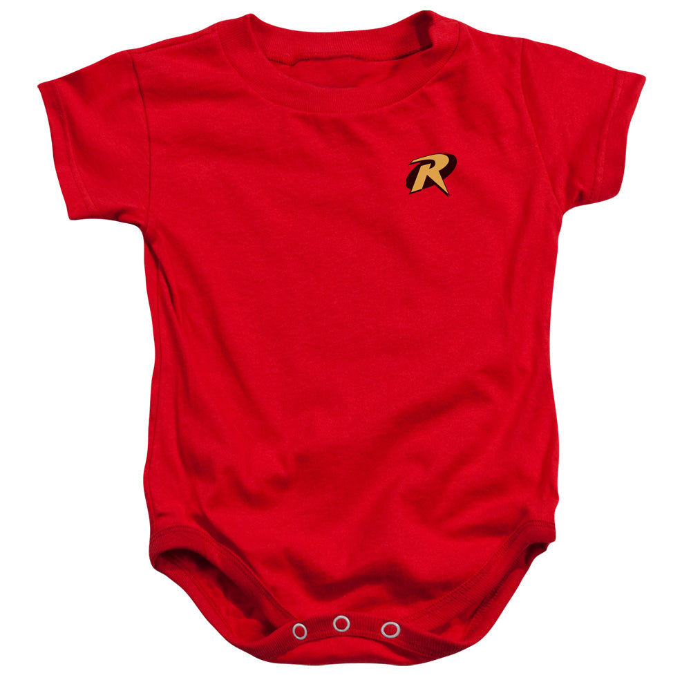 Batman Robin Logo Infant Baby Snapsuit Red Officially Licensed
