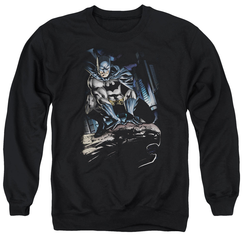 Batman Perched Mens Crewneck Sweatshirt Black