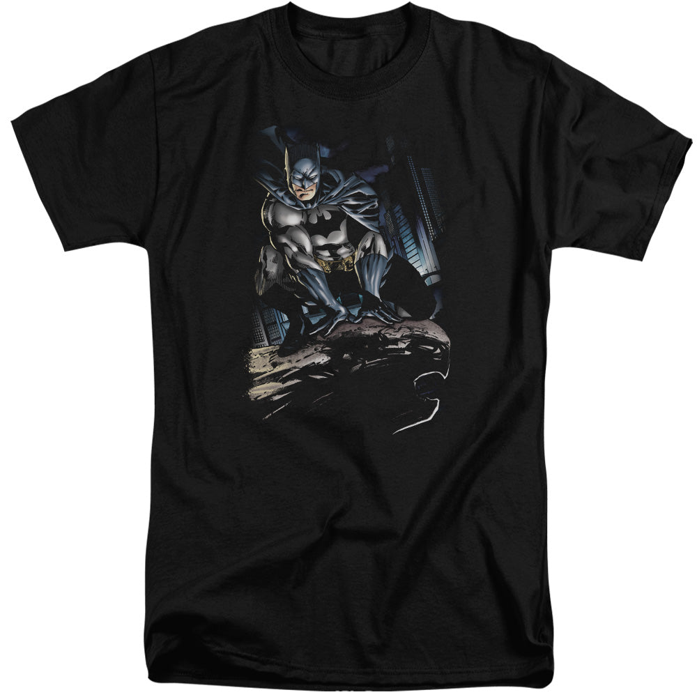Batman Perched Mens Tall T Shirt Black Officially Licensed
