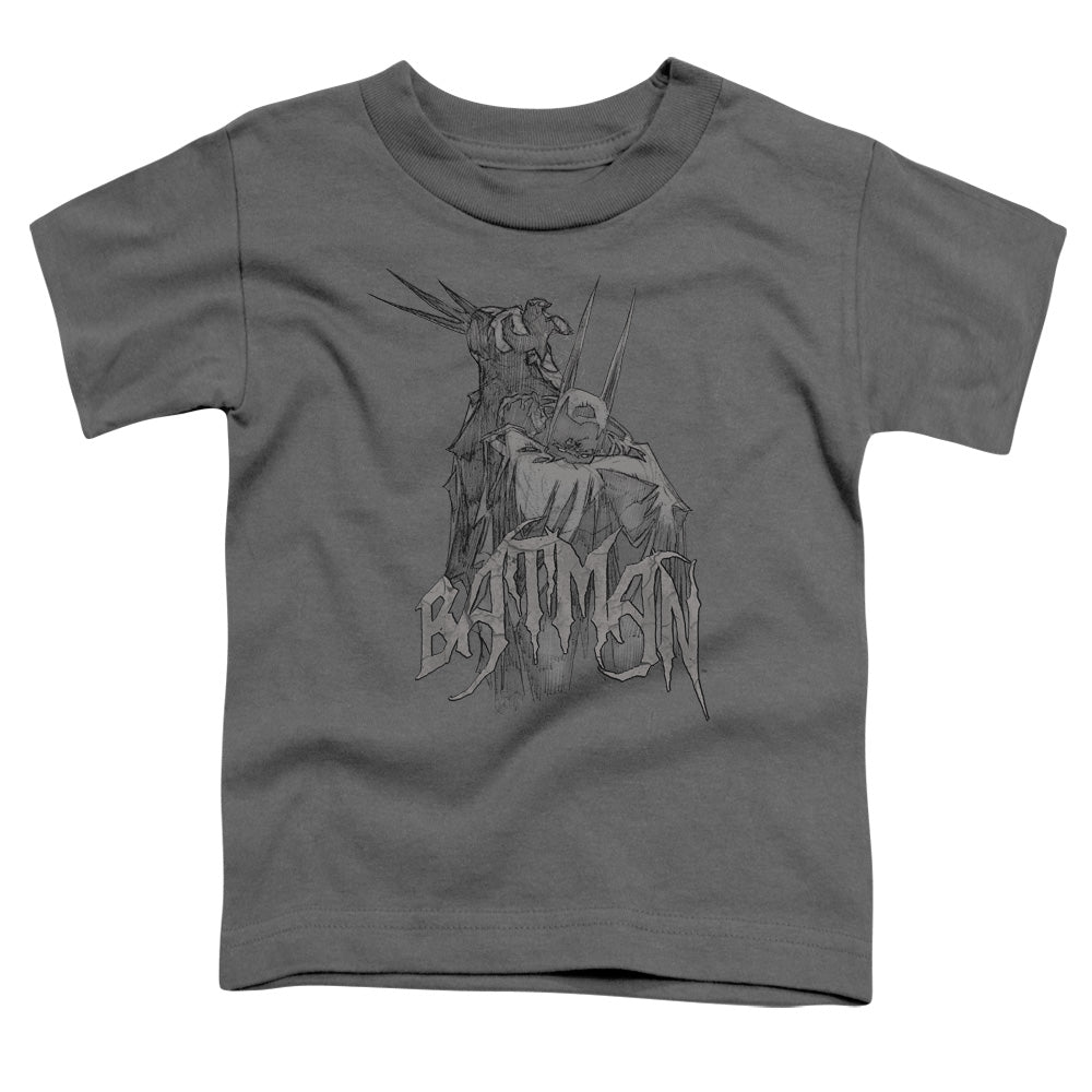 Batman Scary Right Hand Toddler Kids Youth T Shirt Charcoal Officially Licensed
