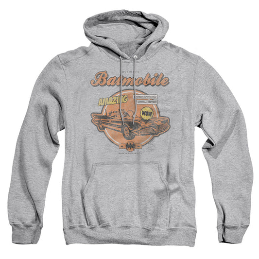 Batman Amazing Batmobile Mens Hoodie Athletic Heather Officially Licensed