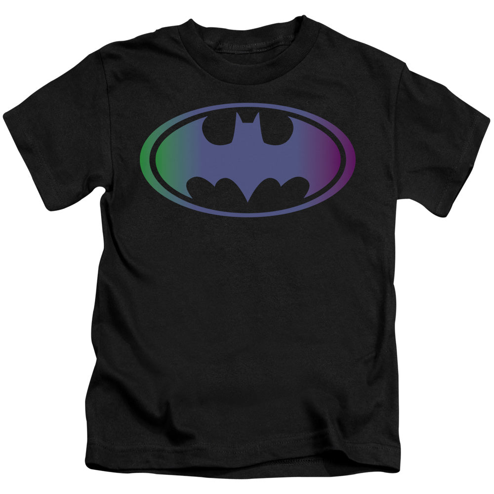 Batman Gradient Bat Logo Juvenile Kids Youth T Shirt Black Officially Licensed