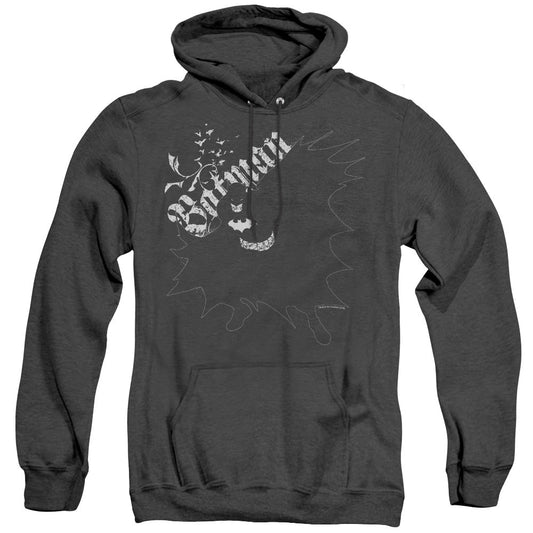Batman Darkness Heather Mens Hoodie Black Officially Licensed