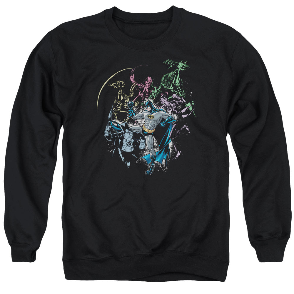 Batman Surrounded Mens Crewneck Sweatshirt Black