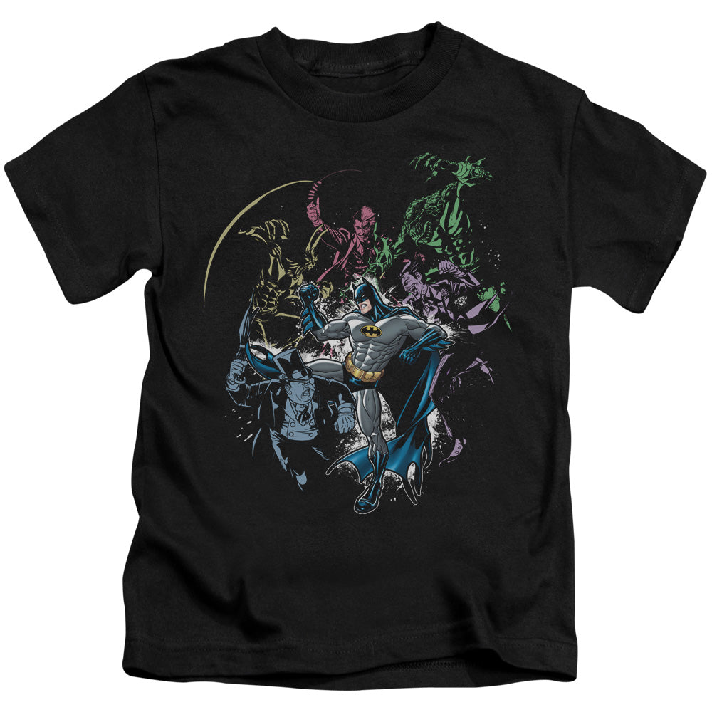 Batman Surrounded Juvenile Kids Youth T Shirt Black Officially Licensed