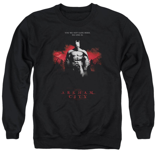 Arkham City Standing Strong Mens Crewneck Sweatshirt Black