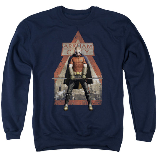Arkham City Arkham Robin Mens Crewneck Sweatshirt Navy