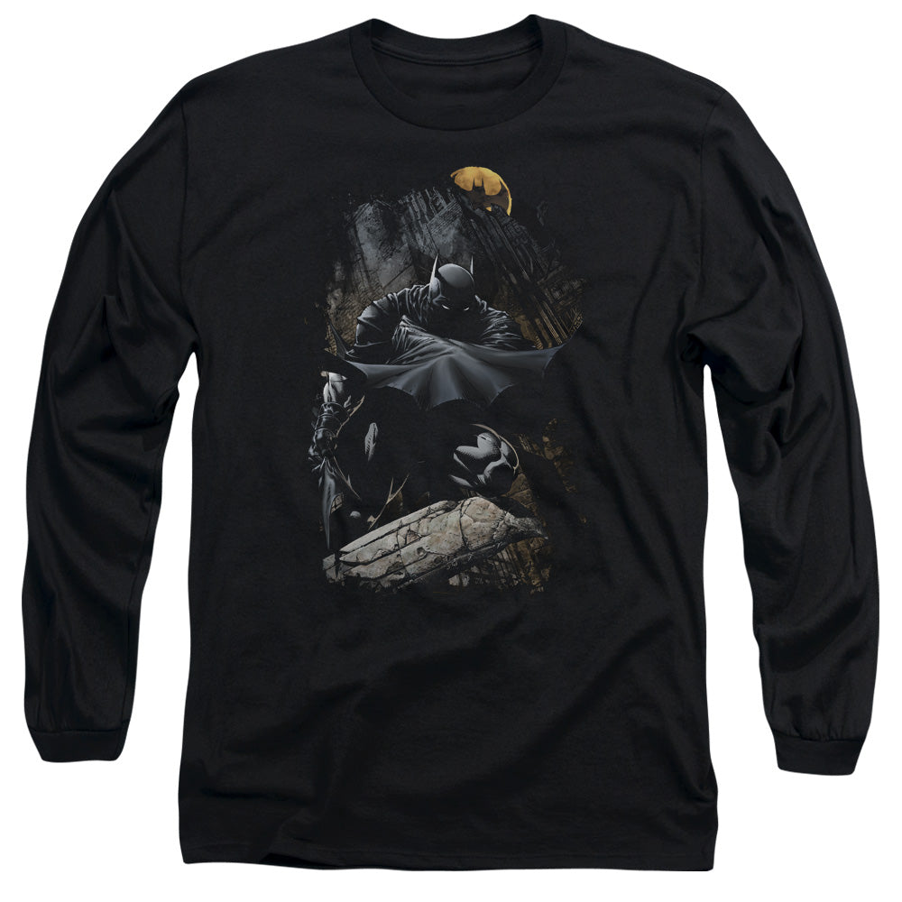 Batman Sweeping Cape Mens Long Sleeve Shirt Black Officially Licensed