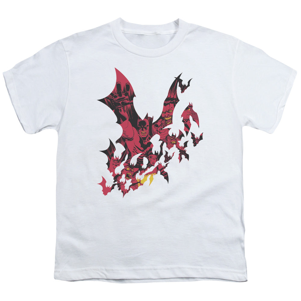 Batman Broken City Kids Youth T Shirt White Officially Licensed