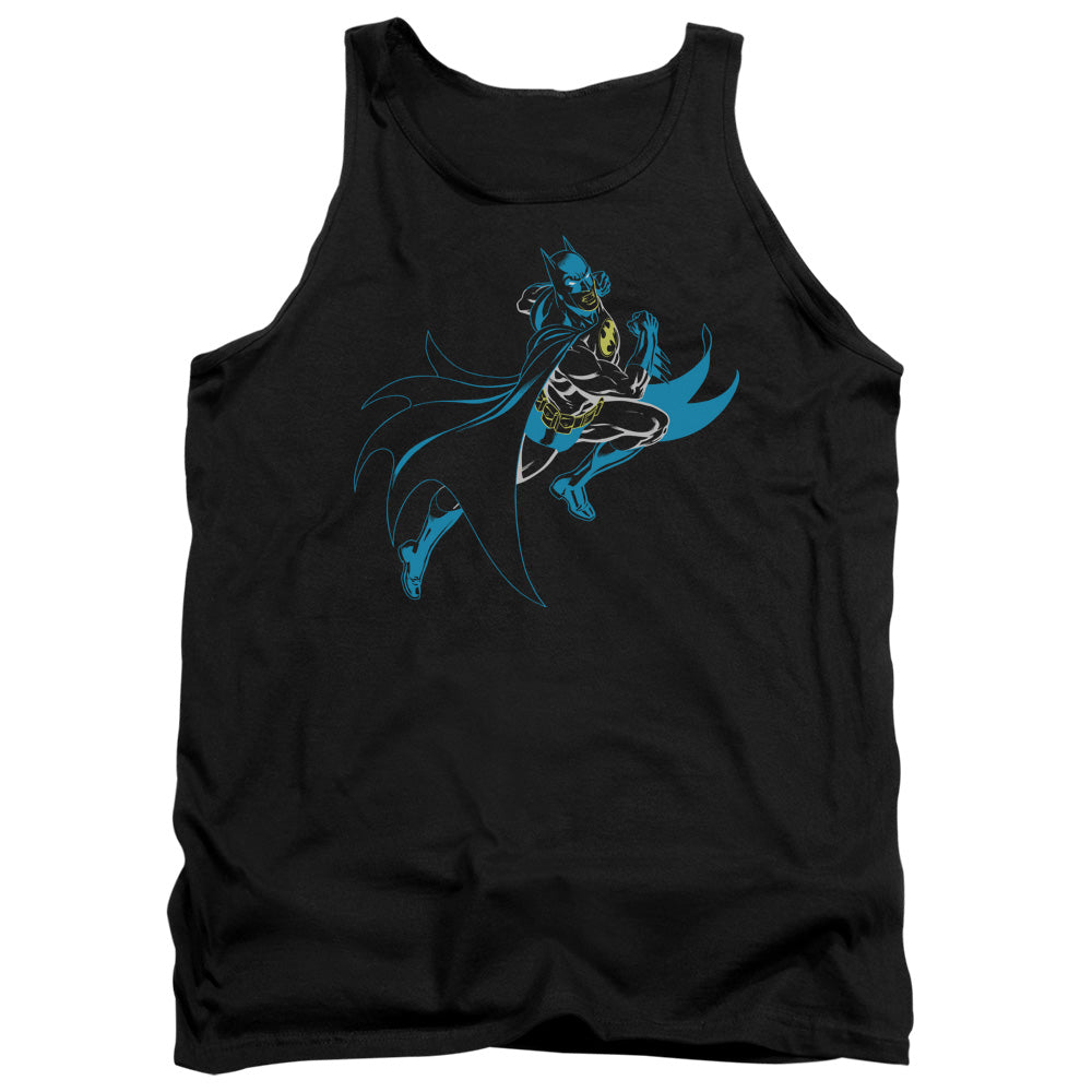 Batman Neon Batman Mens Tank Top Shirt Black Officially Licensed