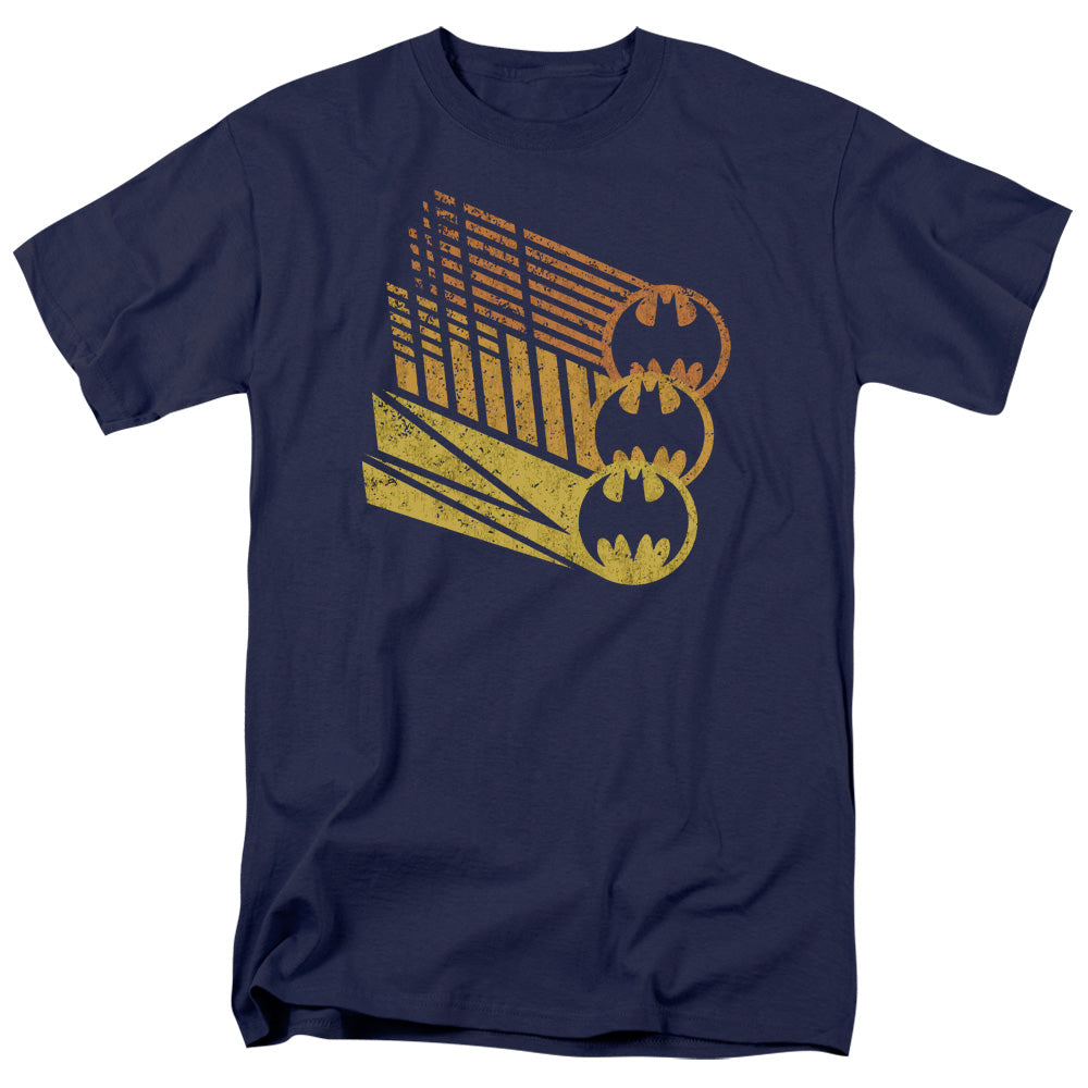 Batman Bat Signal Shapes Mens T Shirt Navy Officially Licensed