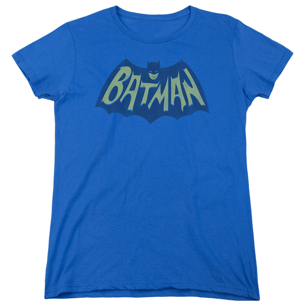 Batman Show Bat Logo Womens T Shirt Royal Blue Officially Licensed